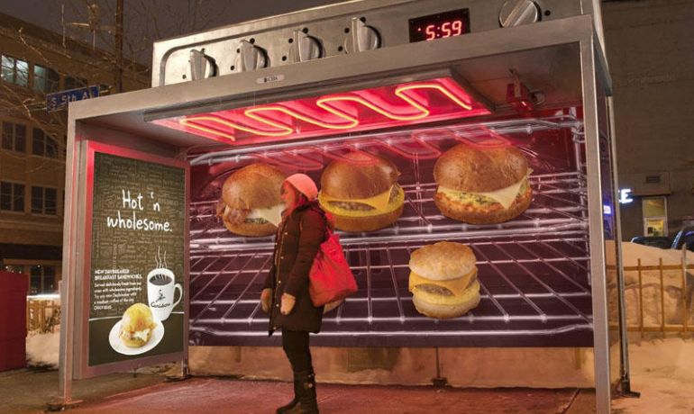 Avtobus dayancaqlarındakı kreativ reklamlar - FOTO