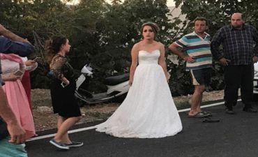 Toy FOTOsessiyalarını çəkdirməyə gedən bəy-gəlinə 