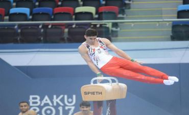 Bakı-2017: İdman gimnastlarının podium məşqləri - 