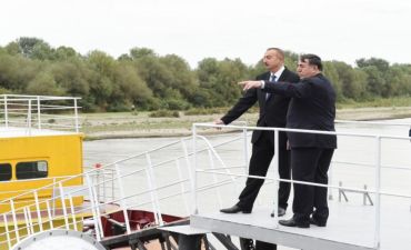 Prezident İlham Əliyev Salyan və Neftçala rayonlar