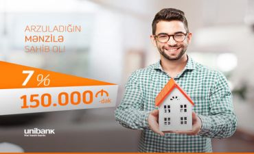 Unibank-dan 150.000 manatadək ipoteka kreditini aş