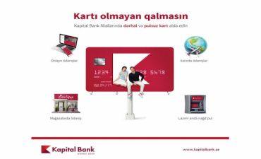 Kapital Bank müştərilərə pulsuz kartlar təklif edi